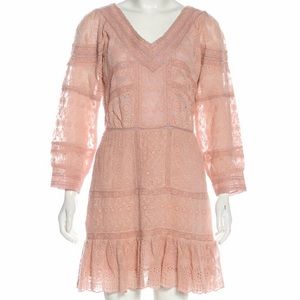 LoveShackFancy “Cheri” Pink Eyelet Lace Dress 🤍 cottagecore fairy fae vintage
